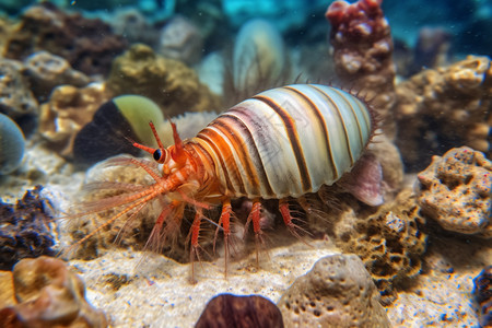 多彩的海洋生物背景图片