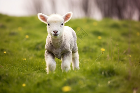 可爱的小羊羔背景图片