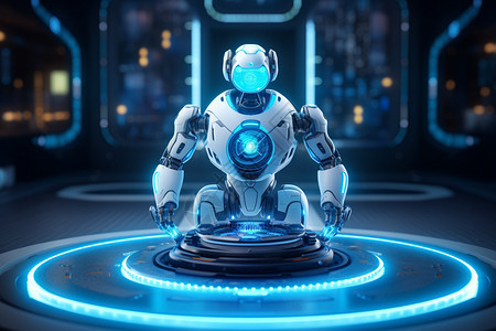 科技智能机器人背景图片