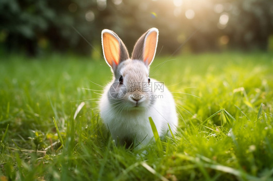 活泼可爱的小兔子图片