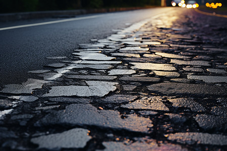 铺满岩石的公路图片