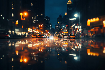午夜城市道路图片