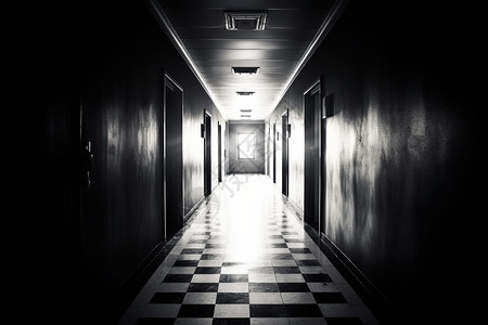 黑色的走廊图片