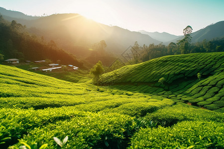 美丽的茶园图片