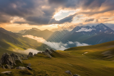 大自然的山脉风景图片