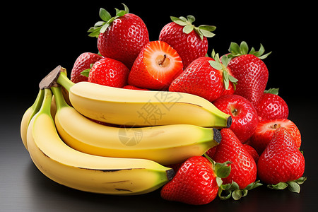 草莓果脯健康的水果背景