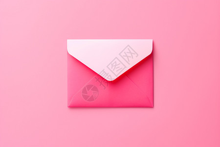 一个简单的粉色信封图片