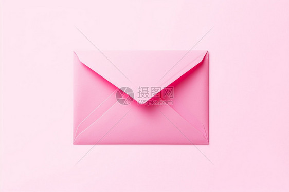 粉色背景上的信封图片
