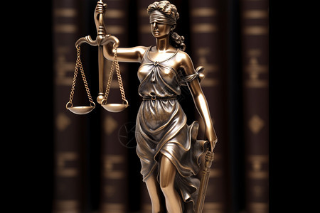 法律女神雕像背景图片