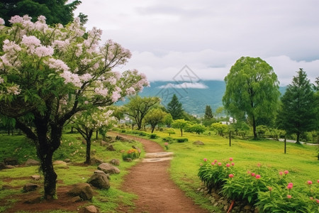 乡村人间仙境的美丽景观图片