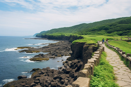 夏季济州岛的美丽景观图片