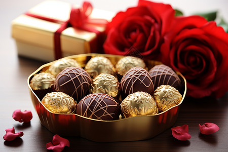 情人节巧克力礼盒背景图片