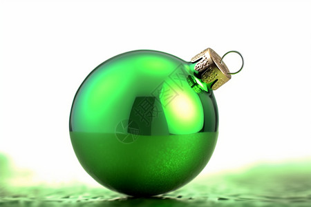 绿色的圣诞球背景图片
