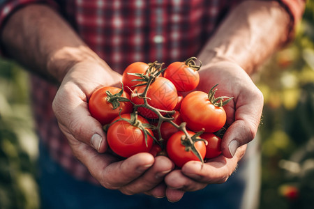 有机农场健康有机的小番茄背景