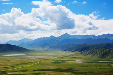 风景秀丽的草原背景图片