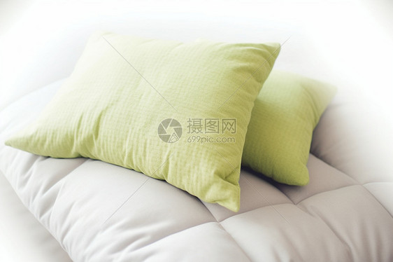 好看舒服的绿色枕头图片