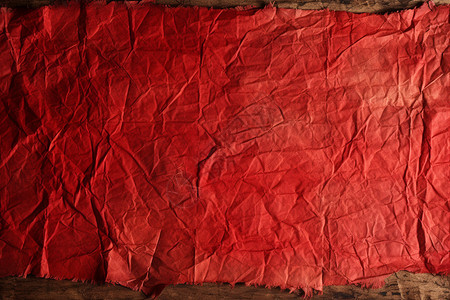 手工裁剪的红布背景图片