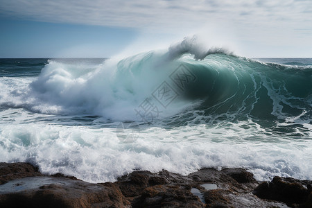 海浪冲击波图片