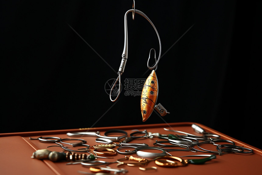 金属鱼钩图片
