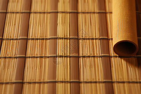 棕色竹垫图片