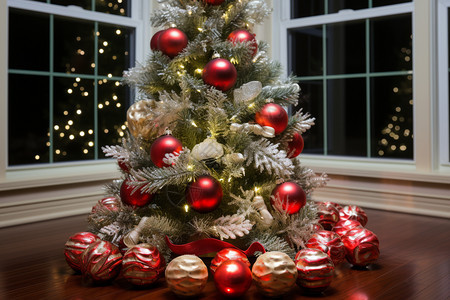 室内家居的圣诞树图片