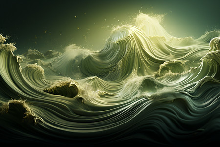 抽象海浪背景图片