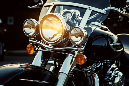 帅气的运动摩托车背景图片