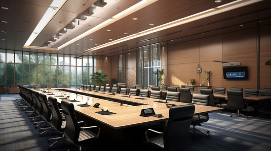 大型企业会议室图片