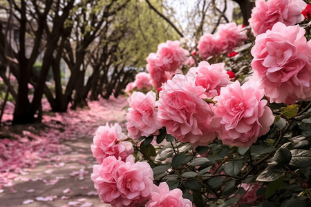 公园的花背景图片