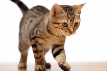 可爱的虎斑猫动物图片
