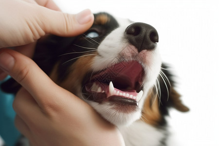 洁白的牧羊犬图片