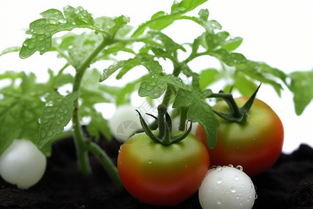 成熟的园艺番茄图片