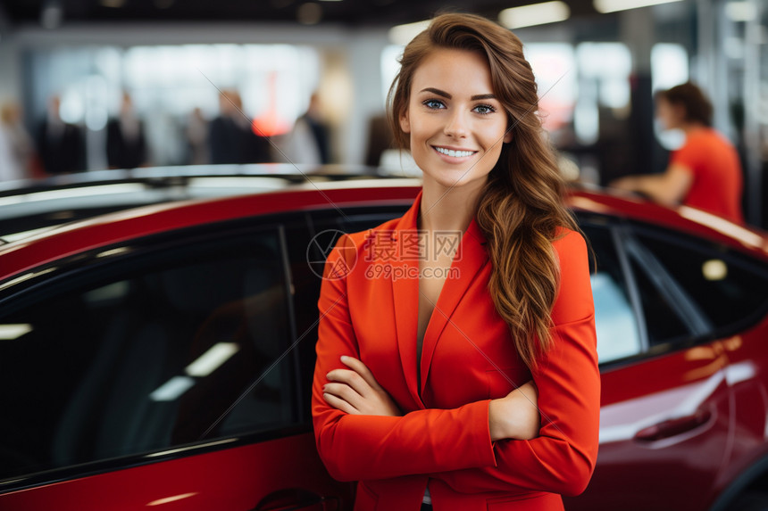 现代汽车经销商的销售人员图片