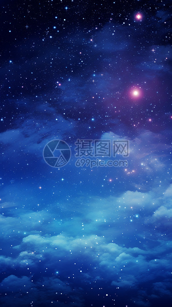 星空插画图片