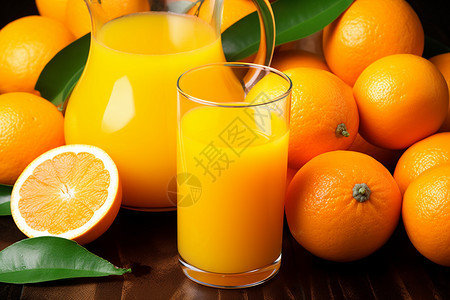 营养丰富的柑橘汁图片
