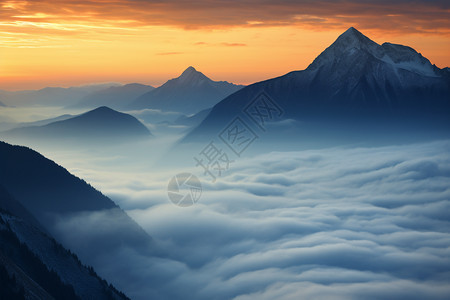 唯美的上面风景图片