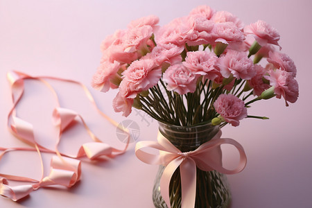 粉色的康乃馨背景图片