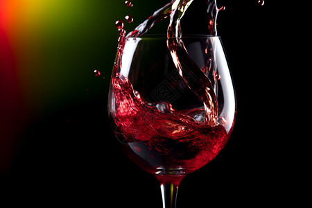 酒杯里的葡萄酒图片