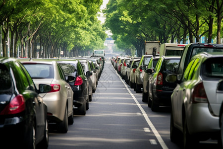 城市道路塞车图片