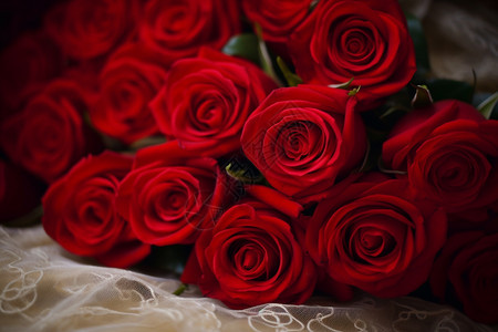 浪漫美丽的红玫瑰花图片