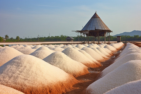 工业传统晾晒盐业图片