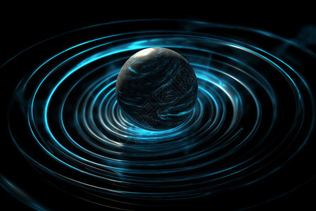 星球运动旋涡轨道概念图背景图片