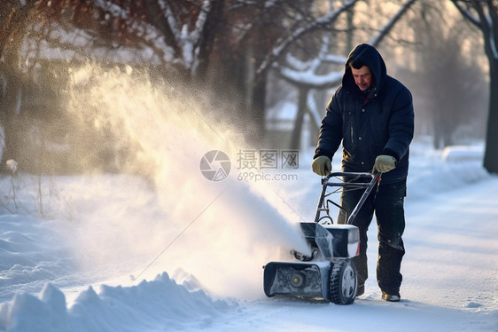 现代化小型铲雪机图片