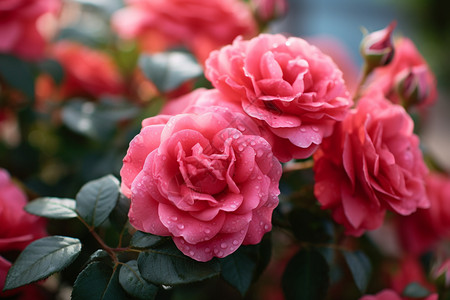 浪漫玫瑰花丛图片