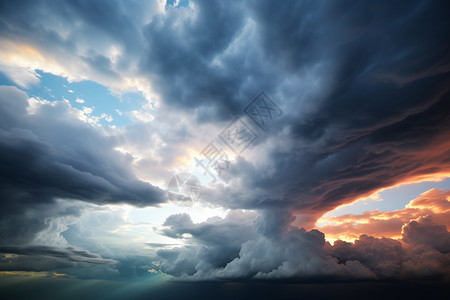 风暴雨天空的浮云背景