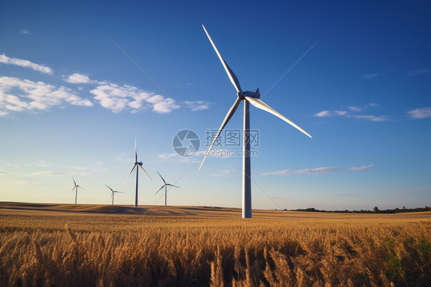 新能源风力发电风车高清图片