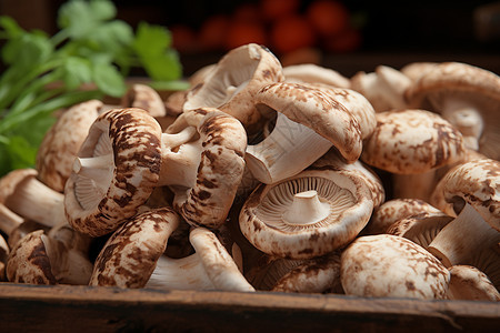 健康美味新鲜蘑菇图片