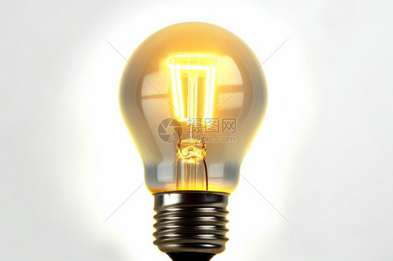 发光的电源灯泡图片