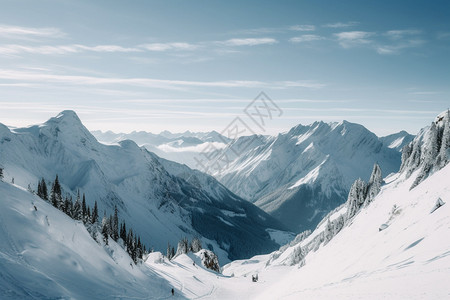 雄伟的奥地利山峰图片