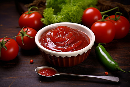 健康有机的番茄酱图片